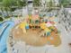 Aerial view of waterpark with slides, fountains, splash features and play area at 205 74Th Ave. N # 1508, Myrtle Beach, SC 29572