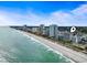 Aerial view of the condos buildings on the beach in Myrtle Beach, South Carolina at 2300 N Ocean Blvd. # 1037, Myrtle Beach, SC 29577