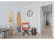 Unique living space with surfboards and stylish decor, creating a fun and coastal vibe at 2300 N Ocean Blvd. # 1037, Myrtle Beach, SC 29577