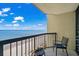 Outdoor balcony showcasing stunning ocean views and a comfortable seating area at 2401 S Ocean Blvd. # 1260, Myrtle Beach, SC 29577