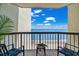 Balcony overlooking the beach, with chairs for enjoying the ocean view at 2401 S Ocean Blvd. # 1260, Myrtle Beach, SC 29577