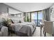 Stylish bedroom featuring a balcony with ocean views at 2401 S Ocean Blvd. # 1260, Myrtle Beach, SC 29577