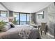 Comfortable bedroom with views of the ocean and nearby balcony at 2401 S Ocean Blvd. # 1260, Myrtle Beach, SC 29577