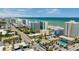 Breathtaking aerial view of the Myrtle Beach oceanfront with hotels, pools, and the beautiful Atlantic Ocean at 2424 Campton Loop, Conway, SC 29527