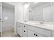 Bathroom featuring double sinks, white cabinets, and white counter tops at 2473 Campton Loop, Conway, SC 29527