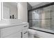 Stylish bathroom features new vanity, tile shower, and black hardware at 2483 Morlynn Dr., Myrtle Beach, SC 29577