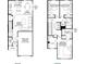 Detailed floor plan showcasing layout of a townhome featuring kitchen, living, bedrooms and bathrooms at 269 Christiana Ln. # C, Myrtle Beach, SC 29579