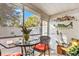 The patio has a glass table, outdoor decor, and offers a relaxing outdoor space at 3557 Chestnut Dr. # 3557, Myrtle Beach, SC 29577