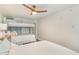 Shared bedroom featuring a full bed, a twin-over-twin bunk bed, and modern decor at 4103 N Ocean Blvd. # 207, North Myrtle Beach, SC 29582
