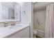 Bathroom featuring a modern vanity with a sink and a combination shower and tub at 415 Ocean Creek Dr. # 2202, Myrtle Beach, SC 29572