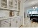 Kitchen featuring ample counter space, gray cabinetry, and an open layout perfect for entertaining guests at 568 Canborough Lane, Murrells Inlet, SC 29576