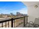View from balcony featuring railing and chairs and an excellent view of the surrounding area at 601 Mitchell Dr. # 808, Myrtle Beach, SC 29577