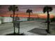 Beach access with a sign to maintain 6 feet social distance between each other with beautiful sunset at 9501 Shore Dr. # A-314, Myrtle Beach, SC 29572