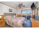 A bedroom with a large bed and a sliding glass door to a patio at 9501 Shore Dr. # A-314, Myrtle Beach, SC 29572