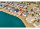 Aerial view of the property with the pond in the neighborhood at 982 Bonita Loop, Myrtle Beach, SC 29588