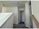 Upstairs hallway with neutral walls and carpet, with doorways to other rooms in the home at 1064 Jase Dr., Longs, SC 29568