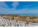 Relaxing beach deck featuring lounge chairs and a stunning ocean view at 123 Avian Dr. # 102, Pawleys Island, SC 29585