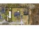 Birds eye view of the property and surrounding area at 125 Ole Cedar Ln., Conway, SC 29526