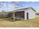 Shed on the property with an open lean-to area for storage and repairs at 125 Ole Cedar Ln., Conway, SC 29526