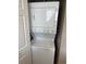 Convenient in-unit stacked washer and dryer maximizing space in the home at 1298 River Oaks Dr. # 5-F, Myrtle Beach, SC 29579