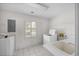 Bright laundry room features a large window, ample shelving, and a utility sink at 172 Hawthorn Dr., Pawleys Island, SC 29585