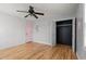 Bedroom with wood floors and a ceiling fan at 2560 Wise Rd., Conway, SC 29526