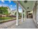 Covered patio with columns and brick pavers at 316 Shuffleboard Ct., Myrtle Beach, SC 29572