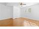 Bedroom features hard wood floors, ceiling fan and a window at 3615 Sunfish St., Murrells Inlet, SC 29576