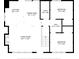 Layout of a home with kitchen, bath, living room, dining area and two bedrooms at 3615 Sunfish St., Murrells Inlet, SC 29576