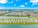 Panoramic aerial view features community waterfront homes at 560 Pier Ct., Longs, SC 29568