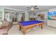 Bright Game room featuring a pool table with plush seating, neutral carpet, and multiple wall decorations at 560 Pier Ct., Longs, SC 29568