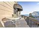 Relaxing deck with outdoor seating, complete with a black awning and ocean views at 6001-0917 S Ocean Blvd., Myrtle Beach, SC 29575