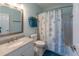 Updated bathroom featuring a vanity and a shower and tub combination at 601 Hillside Dr. N # 3736, North Myrtle Beach, SC 29582