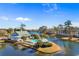 Stunning aerial view of waterfront community with private pool and lush landscaping at 704 Compass Pointe Dr, North Myrtle Beach, SC 29582