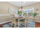 Charming dining room with natural light and seating for six, perfect for Gathering meals at 704 Compass Pointe Dr, North Myrtle Beach, SC 29582