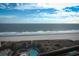 Beautiful ocean view with waves crashing on the shore seen from a high-rise balcony at 100 North Beach Blvd. # 1917, North Myrtle Beach, SC 29582