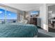 Main bedroom with sliding glass doors out to a balcony at 107 S Ocean Blvd. # 1002, Myrtle Beach, SC 29577