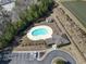 Aerial view of the community pool at 135 Parmelee Dr. # A, Murrells Inlet, SC 29576