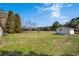 Expansive backyard featuring a utility shed on a large, grassy lot at 140 Flag Patch Rd., Loris, SC 29569