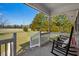 Relaxing front porch featuring rocking chairs, offering a perfect spot to enjoy the view at 140 Flag Patch Rd., Loris, SC 29569