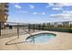 Relaxing hot tub area with safety railings, offering a perfect spot to unwind and enjoy the views at 1425 S Ocean Blvd. # 8-B, North Myrtle Beach, SC 29582