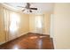 Bright bedroom featuring hardwood floors and a ceiling fan at 1841 Jasper St., Georgetown, SC 29440