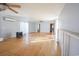 Spacious living room with hardwood floors and a vintage stove at 1841 Jasper St., Georgetown, SC 29440