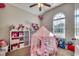 Bright bedroom featuring a vaulted ceiling, a play tent, and nice decor at 269 Leste Rd., Myrtle Beach, SC 29588