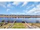 Scenic view of waterfront homes, docks, and lake on a partly cloudy day at 373 St. Julian Ln., Myrtle Beach, SC 29579