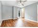 Bedroom featuring a ceiling fan, luxury vinyl floors, and natural light at 3792 Hitchcock Way # 213, Myrtle Beach, SC 29577