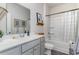 Well-lit bathroom with a tub and shower combination, and modern vanity at 430 Acosta Circle, Conway, SC 29527