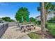 Outdoor picnic area with multiple tables offers a spot for relaxing and enjoying the community's outside spaces at 5750 Oyster Catcher Dr. # 522, North Myrtle Beach, SC 29582