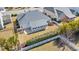 Aerial view of the home with backyard, patio, sunroom, fence, and landscaping at 726 Carolina Farms Blvd., Myrtle Beach, SC 29579