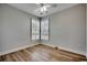 Comfortable bedroom with modern ceiling fan and natural light at 726 Carolina Farms Blvd., Myrtle Beach, SC 29579